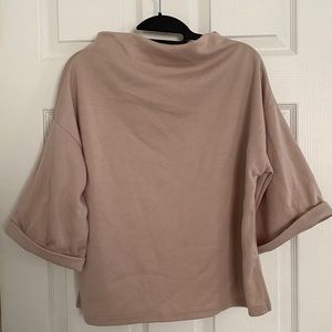 Super soft drop sleeve high neck work blouse shirt